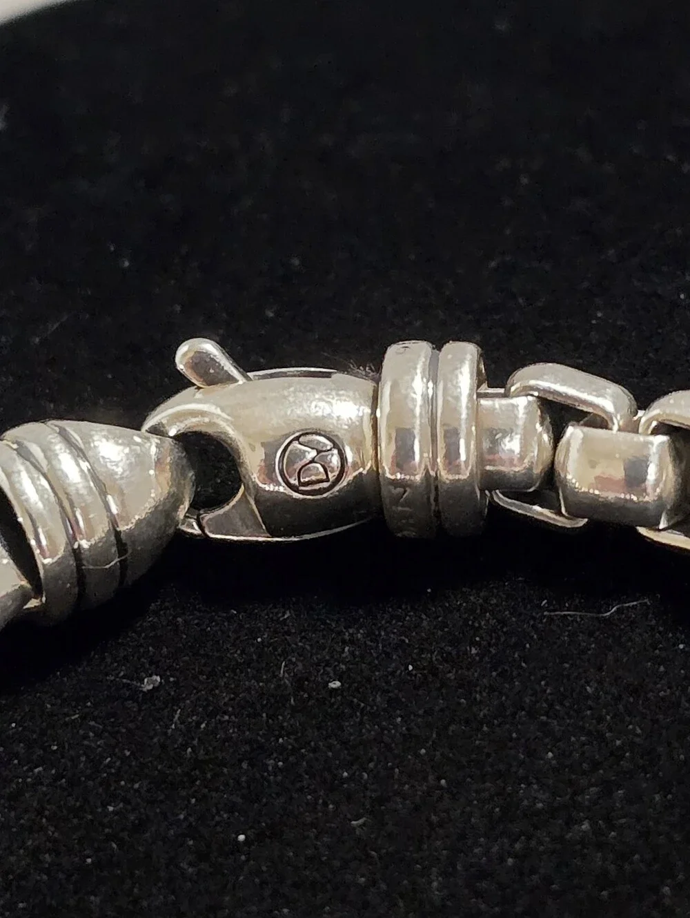 David Yurman 9 Inch Sterling Silver Venetian Box Link Bracelet 7mm 48.29 Grams